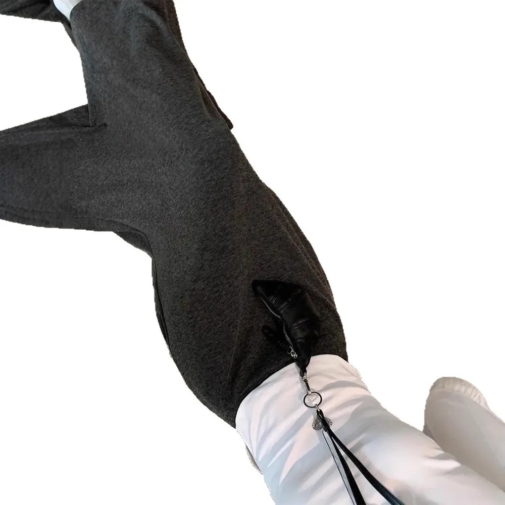 Spring Summer Casual Skirt, Laid Back Grey Elastic Waist, Slimming Long Skirt with Simple Drape Fish Tail