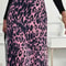 Plus Size Autumn Skirt, Women's A-Line Mid-Length Skirt, Flowy High Waist Tummy Control Style
