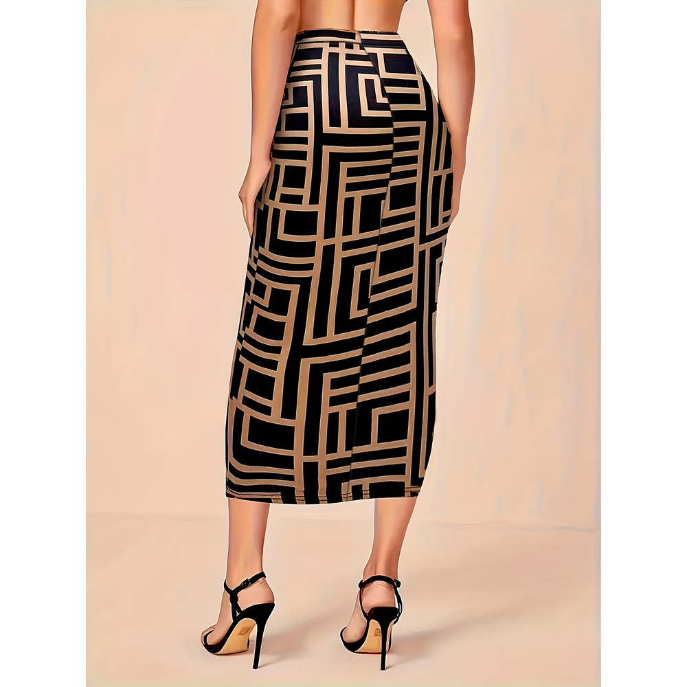 Plus Size Skirt, Women's Fashion, Spring Summer New, Wind Slit Design, Half Body Skirt, Temperament Style