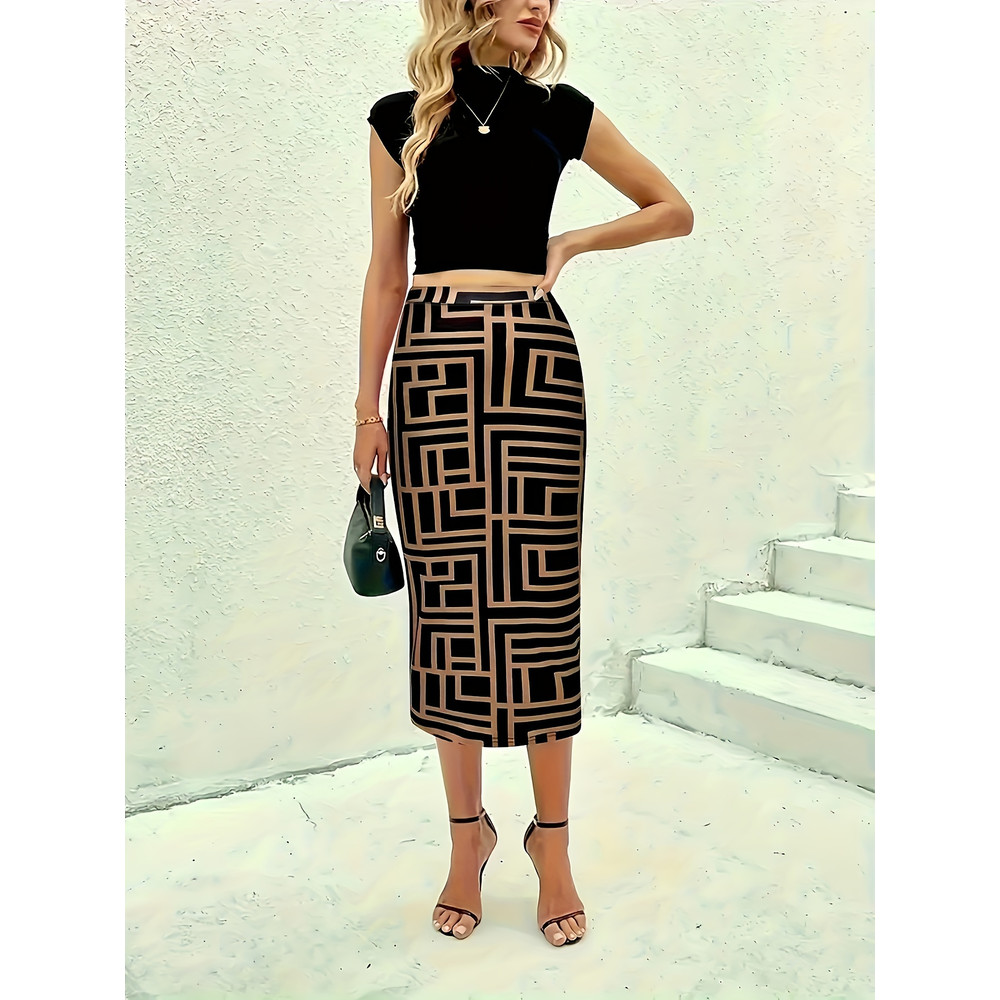 Plus Size Skirt, Women's Fashion, Spring Summer New, Wind Slit Design, Half Body Skirt, Temperament Style