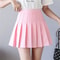 High Waist Pleated Skirt, A Line Mini Skirt, Womens White and Black Fashion Skirt, JK Student Dance Skirt with Zipper