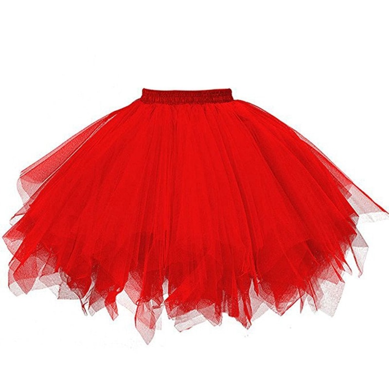 Women's Tutu Skirt, Rockabilly Petticoat, Elastic High Waist Ballet Underskirt, Dance Dress Costume, Party Skirt