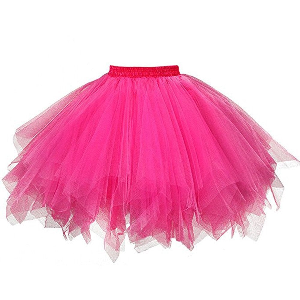 Women's Tutu Skirt, Rockabilly Petticoat, Elastic High Waist Ballet Underskirt, Dance Dress Costume, Party Skirt