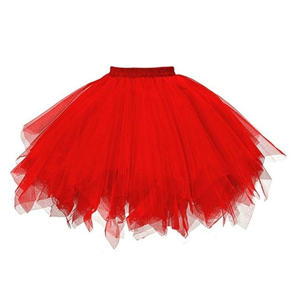 Women's Tutu Skirt, Rockabilly Petticoat, Elastic High Waist Ballet Underskirt, Dance Dress Costume, Party Skirt