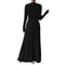 Women's Knitted Long Sleeve Dress, Streetwear, Solid Color Dress that Smooths and Slims