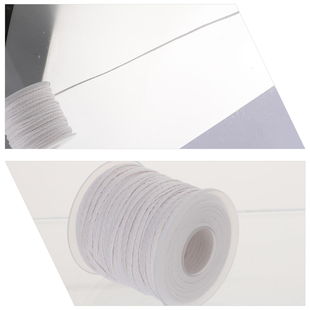 Premium Braided Cotton Candle Wick, Smokeless Spool, for DIY Soy, Beeswax, Pillar, and Taper Candles, Craft Making