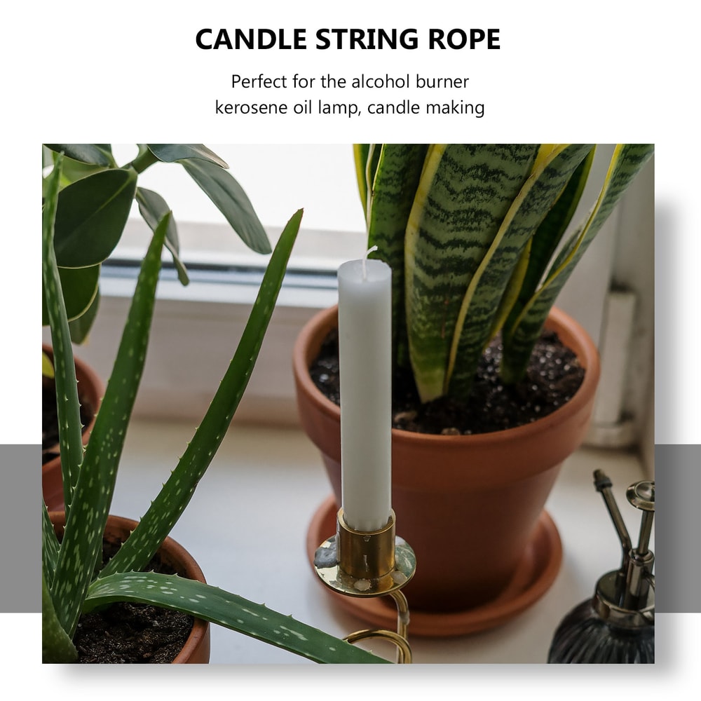 Premium Braided Cotton Candle Wick, Smokeless Spool, for DIY Soy, Beeswax, Pillar, and Taper Candles, Craft Making