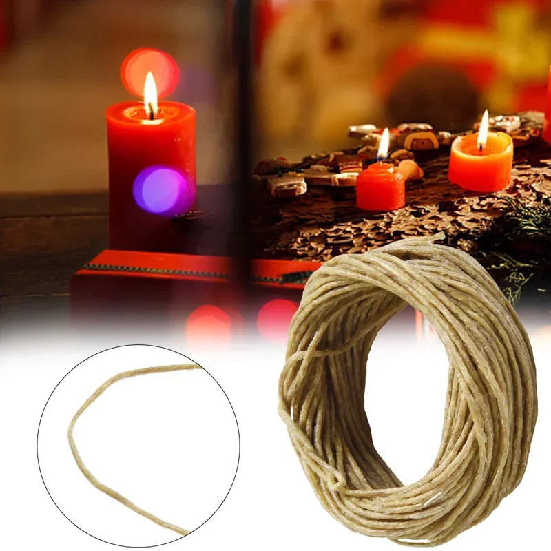 Natural Beeswax Wick, Organic Hemp Spool, DIY Candles, Votives, Tea Lights