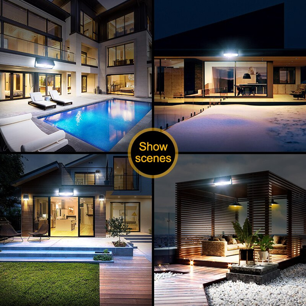 Solar Wall Lamp IP65 Waterproof Outdoor Garden Light With Motion Sensor And 4 Lighting Modes For Ya 4