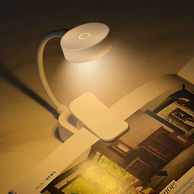 USB Rechargeable Reading Light, Mini LED Book Light, 3 Mode Adjustable, Clip On Lamp for Bedroom, Study, and Travel
