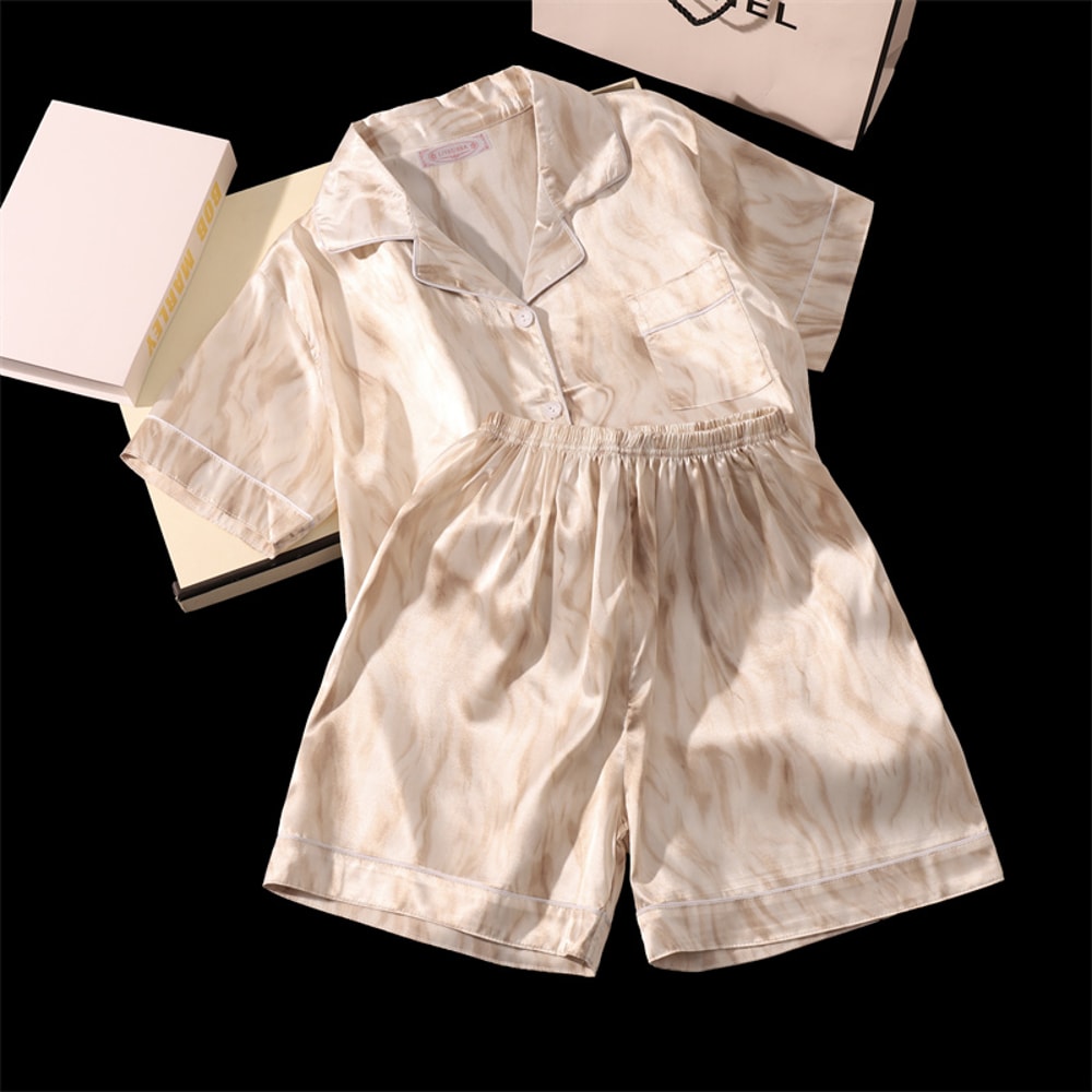 Ladies Summer Pajama Set, Cute Cherries Print Two Piece, Casual Shorts and Top, Home Clothes