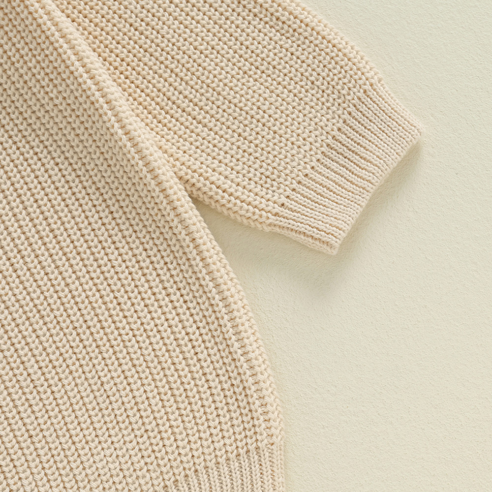 Sweaters, Chunky Knit Ribbed Tops, Solid Color Long Sleeve Round Neck, Autumn Winter Fashion