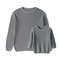 Sweaters, Chunky Knit Ribbed Tops, Solid Color Long Sleeve Round Neck, Autumn Winter Fashion