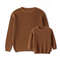 Sweaters, Chunky Knit Ribbed Tops, Solid Color Long Sleeve Round Neck, Autumn Winter Fashion