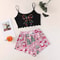 Womens Sexy Christmas Pajama Set Sleeveless Shorts Sleepwear Slim Fit Lingerie For Holiday Daily Ho 3