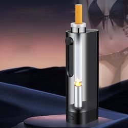 portable car ashtray, with cigarette lighter, anti dust, ash container, handy gadget for car, office, hotel