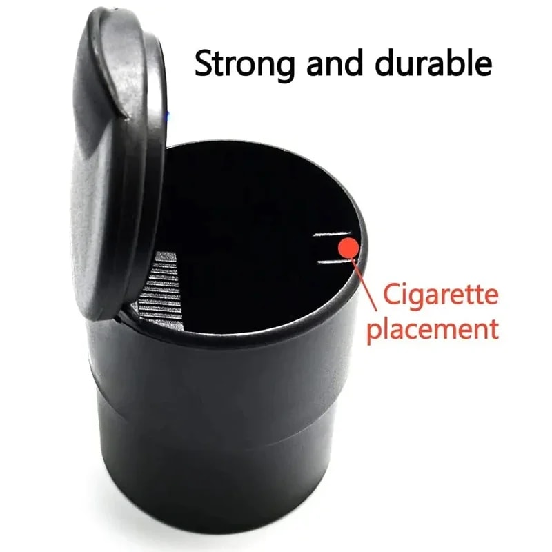 Portable Car LED Ashtray, Auto Interior Accessories, Cigarette Ashtray Holder, Spill Proof Garbage Storage Cup