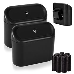 universal car trash can with lid, leakproof vehicle garbage bin, mini auto organizer for home and office