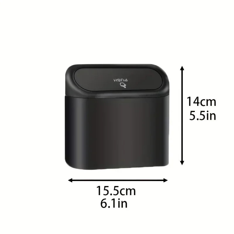 Universal Car Trash Can with Lid, Leakproof Vehicle Garbage Bin, Mini Auto Organizer for Home and Office