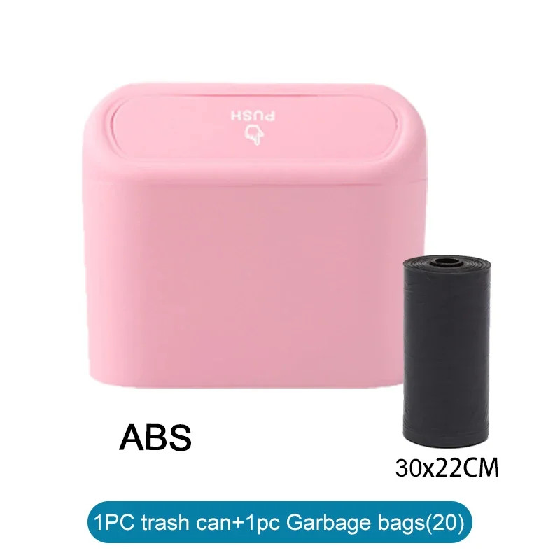Universal Car Trash Can with Lid, Leakproof Vehicle Garbage Bin, Mini Auto Organizer for Home and Office