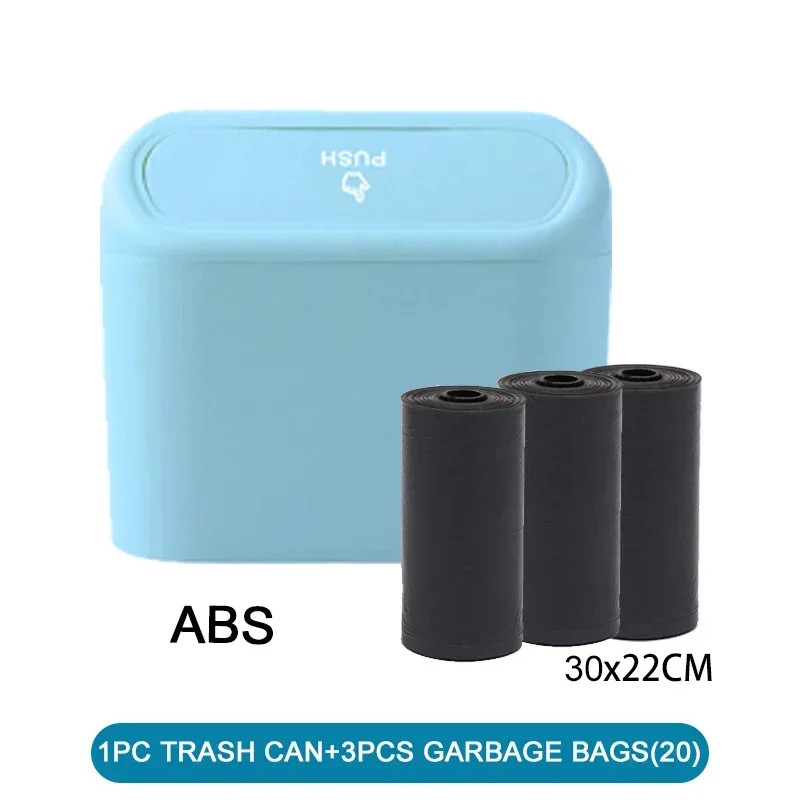 Universal Car Trash Can with Lid, Leakproof Vehicle Garbage Bin, Mini Auto Organizer for Home and Office