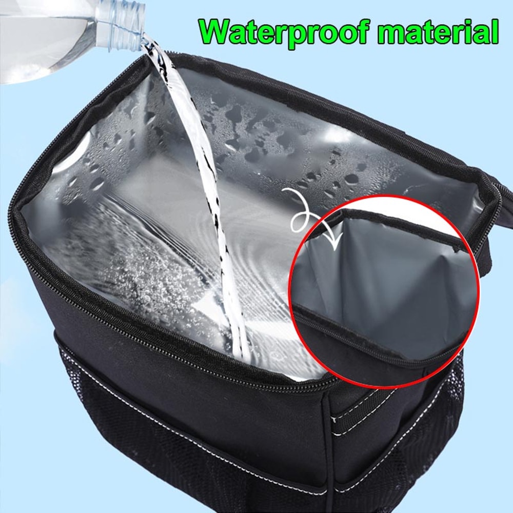 Portable Car Trash Can, Waterproof and Foldable Storage Box, Multifunctional Hanging Auto Organizer