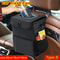 Portable Car Trash Can, Waterproof and Foldable Storage Box, Multifunctional Hanging Auto Organizer