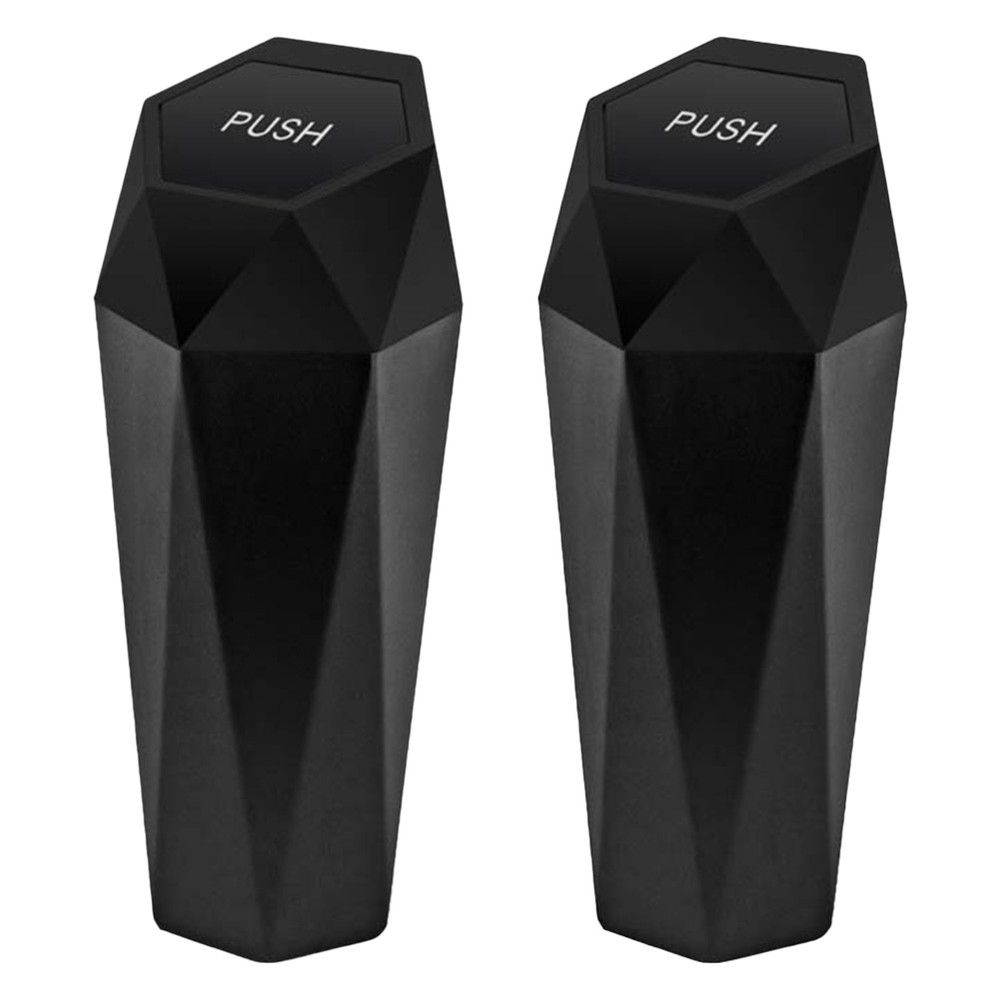 Leakproof Mini Car Trash Can 2 Pack Compact Auto Garbage Bin With Lid For Car Office Home 6