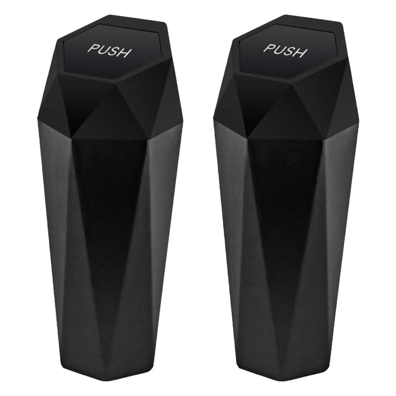 Leakproof Mini Car Trash Can 2 Pack Compact Auto Garbage Bin With Lid For Car Office Home 6
