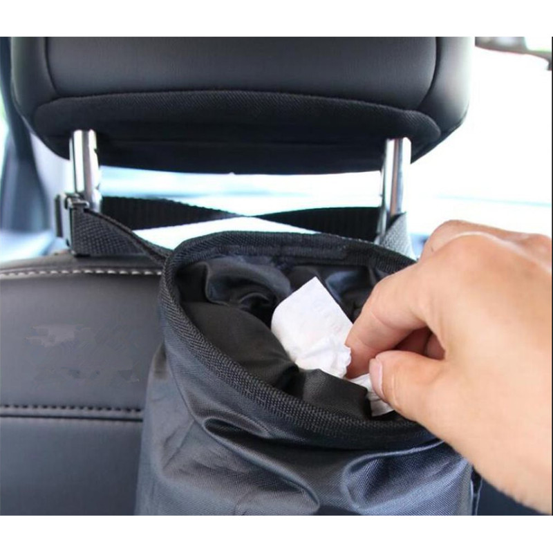 Portable Car Trash Bag, Seat Back Garbage Bag, Interior Storage Box Organizer