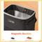 Car Trash Can with Lid, Leak Proof, 2 Gallon Capacity, Storage Pockets Organizer, Black