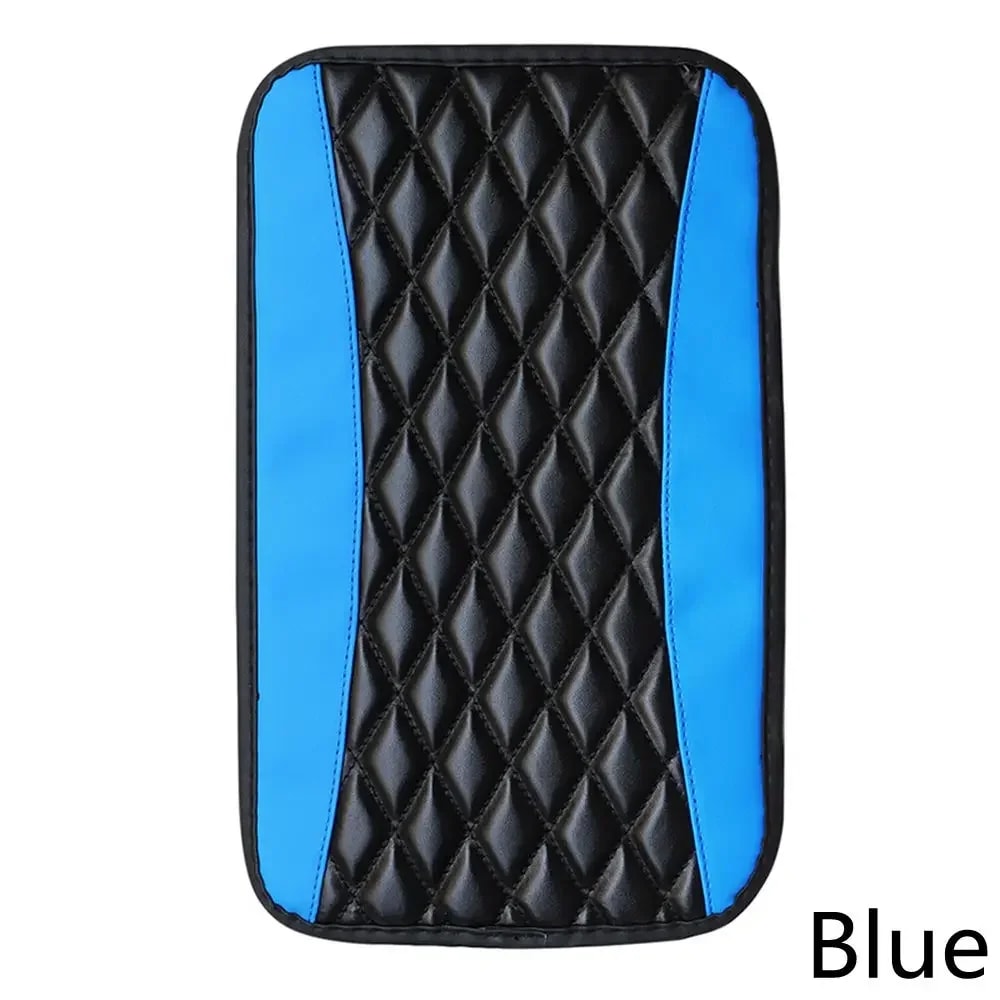 Universal Car Armrest Cover, 1pc Console Box Pad, Black and Red Interior Accessories