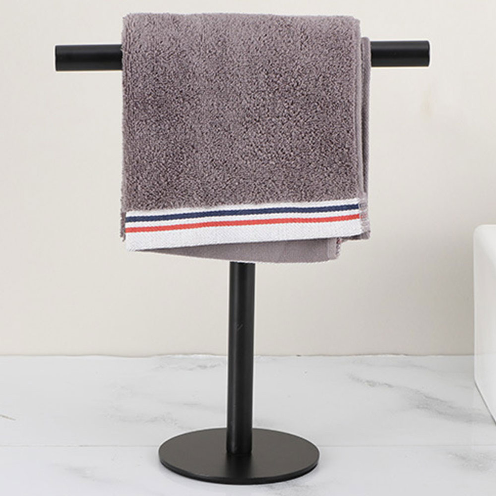 Free Standing Towel Bar Stainless Steel Hand Towel Holder Heavy Base For Bathroom Vanity Countertop 0