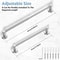 Adjustable Wall Mounted Towel Bar, Stainless Steel Retractable Towel Rack, Space Saving Bathroom Holder