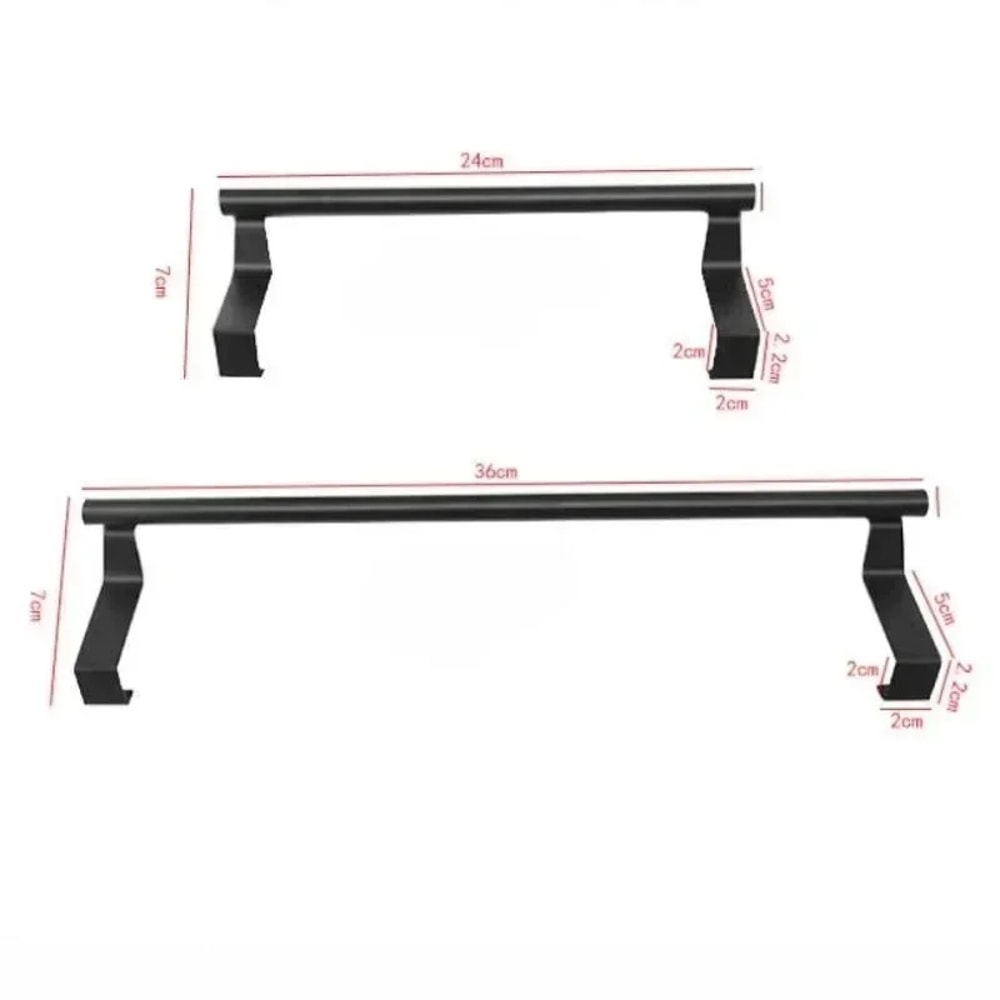 Over the Door Towel Rack, Stainless Steel Towel Bar, No Drill Storage Organizer for Bathroom and Kitchen Cabinet Door