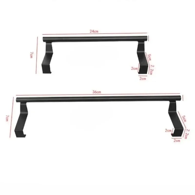 Over the Door Towel Rack, Stainless Steel Towel Bar, No Drill Storage Organizer for Bathroom and Kitchen Cabinet Door