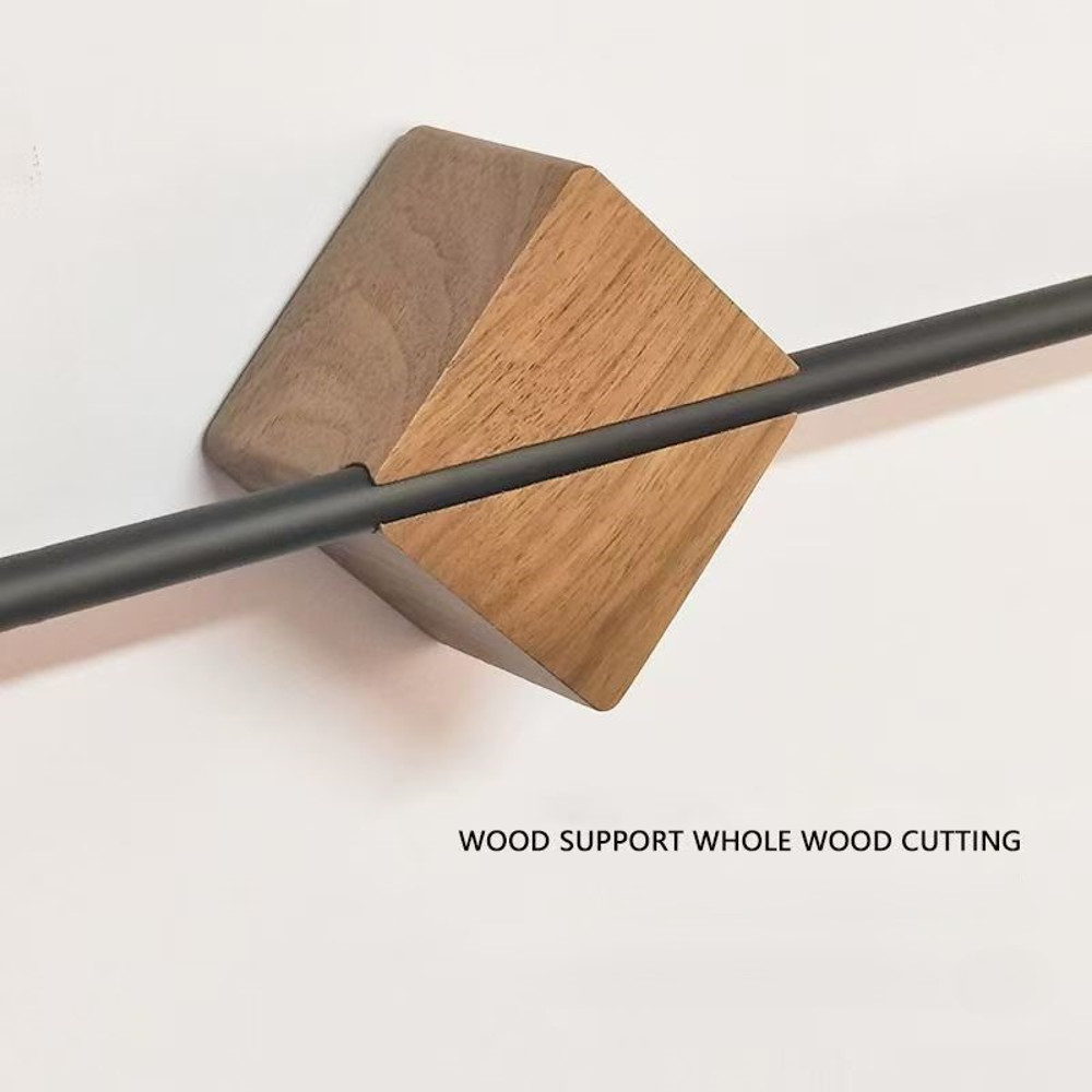 Space Saving Wood Towel Rack, Wall Hanging Bath Towel Holder, Aluminum Bathroom Shelf and Kitchen Storage Rack