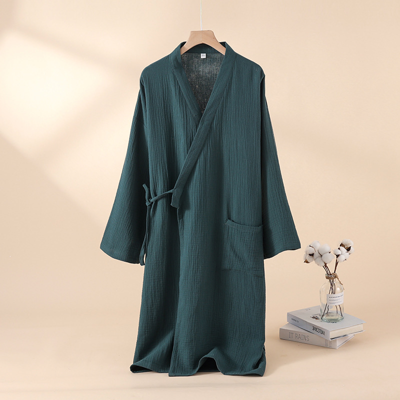 Cotton Kimono Robe, Lightweight Bathrobe for Men and Women, Soft Loungewear, Spa Robe, Ideal Gift