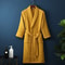 Lightweight Waffle Bathrobe, Cotton Terry Robe for Women and Men, Spring Summer Spa Robe, Long Sleeve Hotel Style Bath