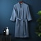 Lightweight Waffle Bathrobe, Cotton Terry Robe for Women and Men, Spring Summer Spa Robe, Long Sleeve Hotel Style Bath