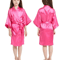 Girls Satin Kimono Robe, Pink Bathrobes for Girls Nightwear, Kids Sleepwear for Summer, Wedding and Spa Party Dress