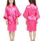 Girls Satin Kimono Robe, Pink Bathrobes for Girls Nightwear, Kids Sleepwear for Summer, Wedding and Spa Party Dress