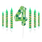 Pixel Theme Birthday Candles Green My World Cake Toppers Video Game Party Decoration Digital Number 7