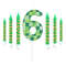 Pixel Theme Birthday Candles Green My World Cake Toppers Video Game Party Decoration Digital Number 11