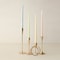Long Burning Taper Candles, 4 Pack, Dripless Smokeless Unscented, for Home Interior and Valentine's Decor