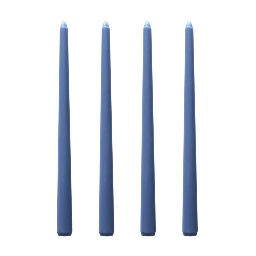 Long Burning Taper Candles, 4 Pack, Dripless Smokeless Unscented, for Home Interior and Valentine's Decor