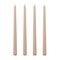 Long Burning Taper Candles, 4 Pack, Dripless Smokeless Unscented, for Home Interior and Valentine's Decor