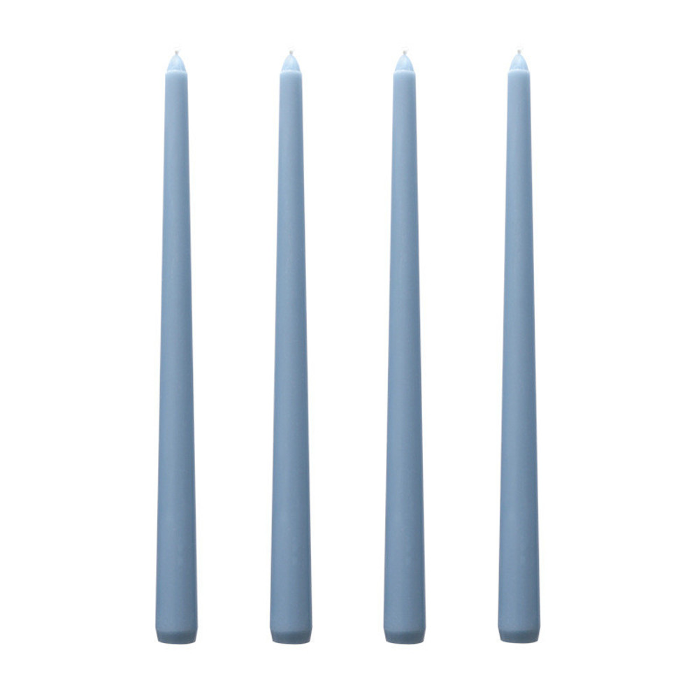Long Burning Taper Candles, 4 Pack, Dripless Smokeless Unscented, for Home Interior and Valentine's Decor