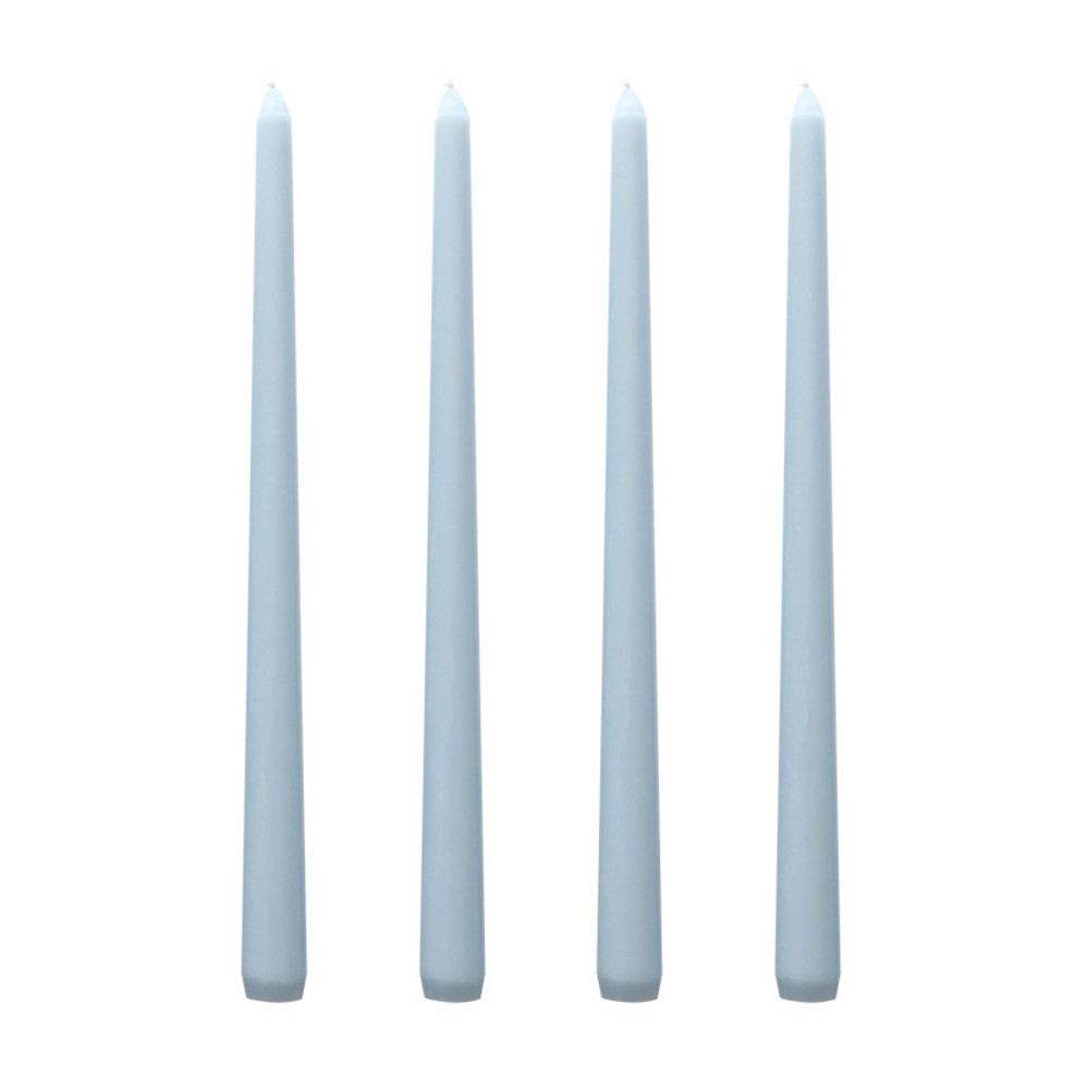 Long Burning Taper Candles, 4 Pack, Dripless Smokeless Unscented, for Home Interior and Valentine's Decor