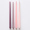 Long Burning Taper Candles, 4 Pack, Dripless Smokeless Unscented, for Home Interior and Valentine's Decor